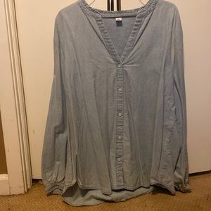 Women’s XXL old navy denim button down